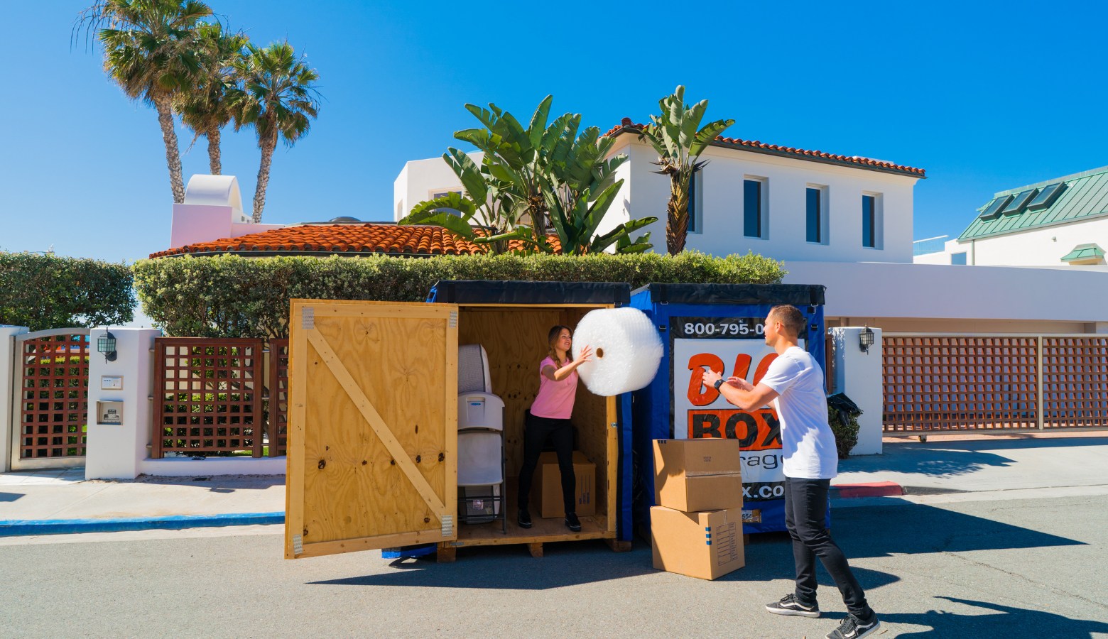 Packing a San Diego storage unit from Big Box Storage