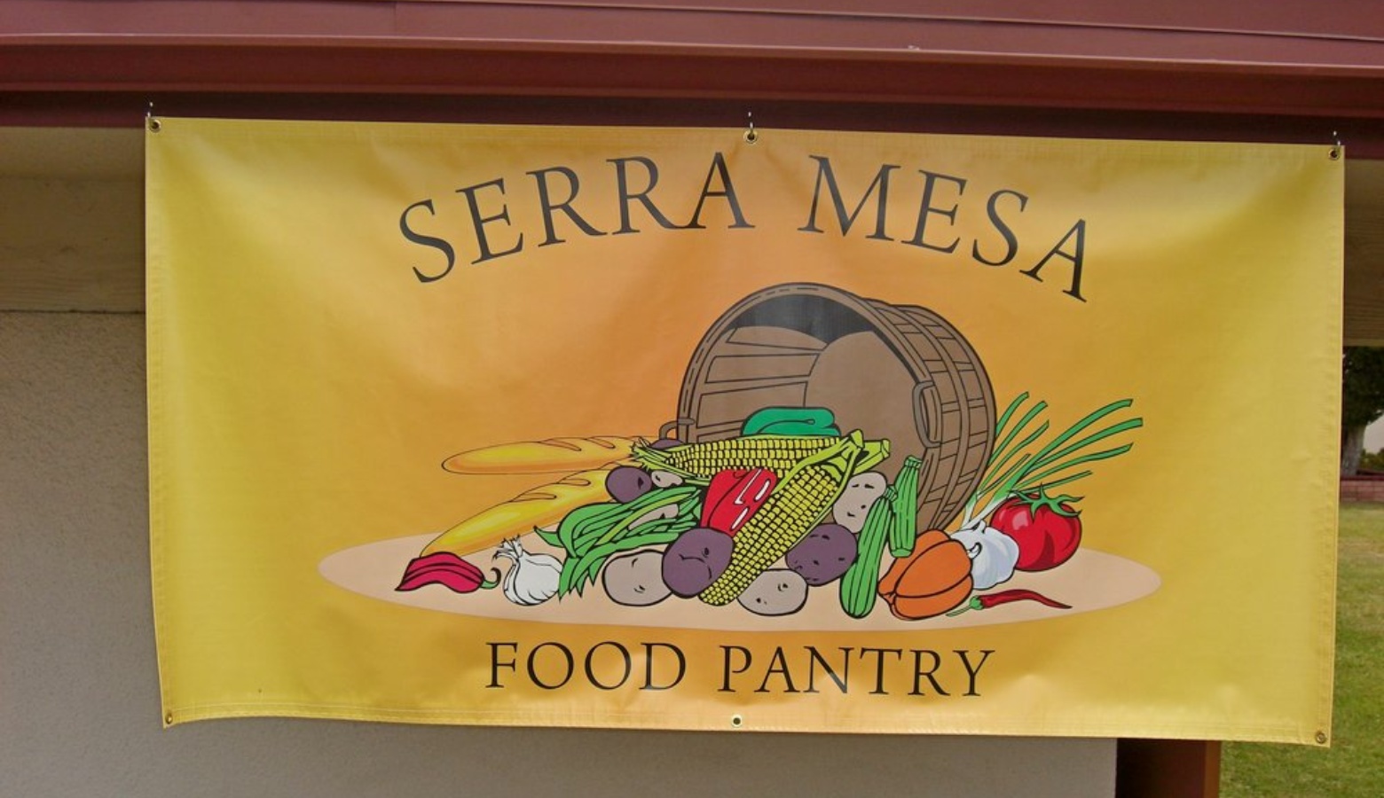 San Diego's Serra Mesa Food Pantry banner with logo