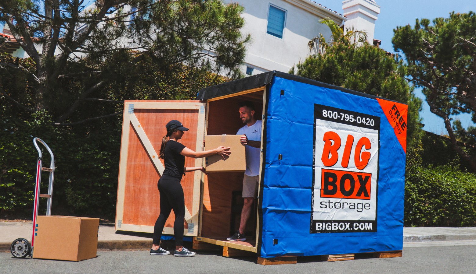 Loading a San Diego storage unit from Big Box Storage