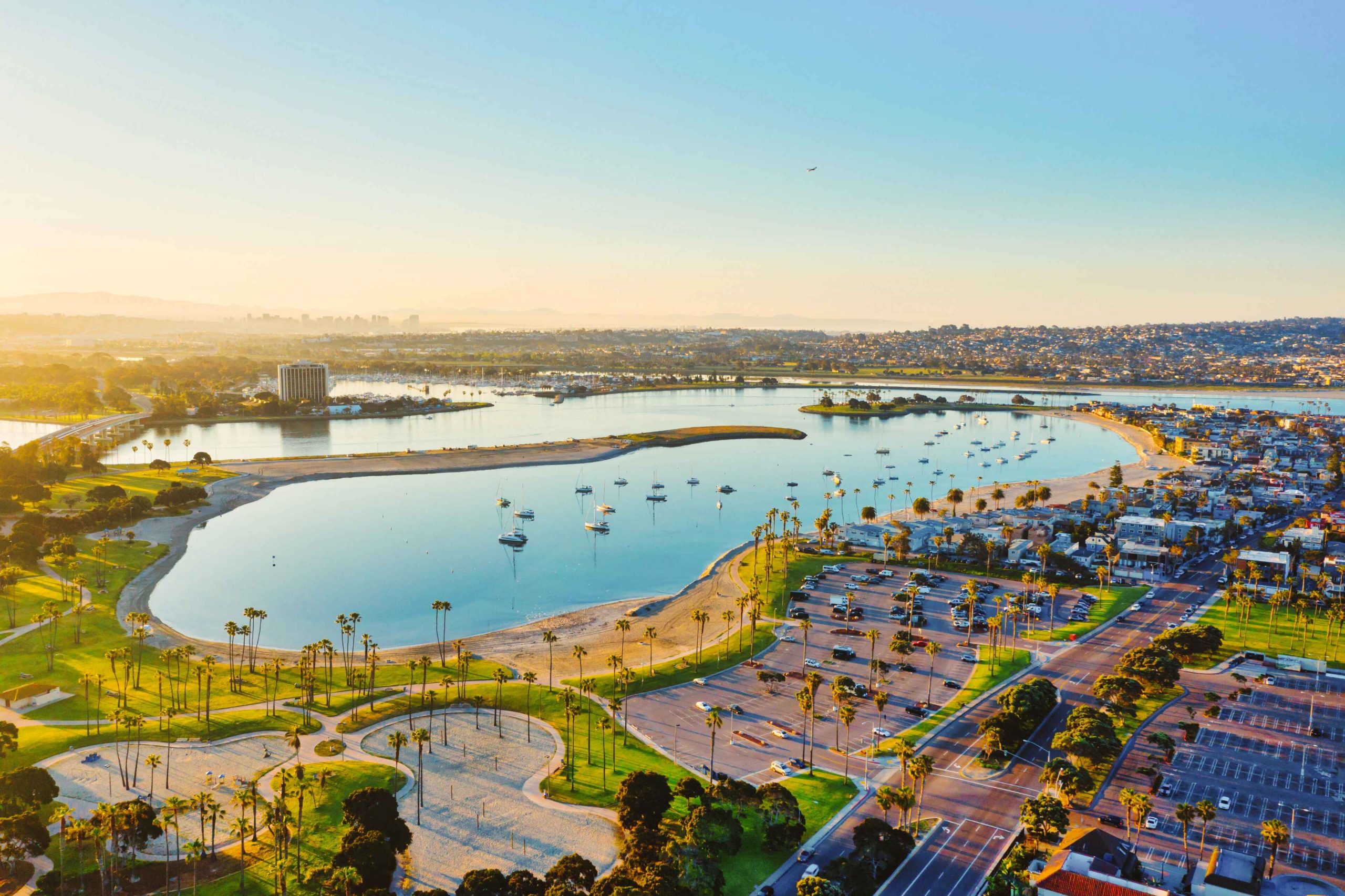 Mission Valley San Diego in an aerial view.